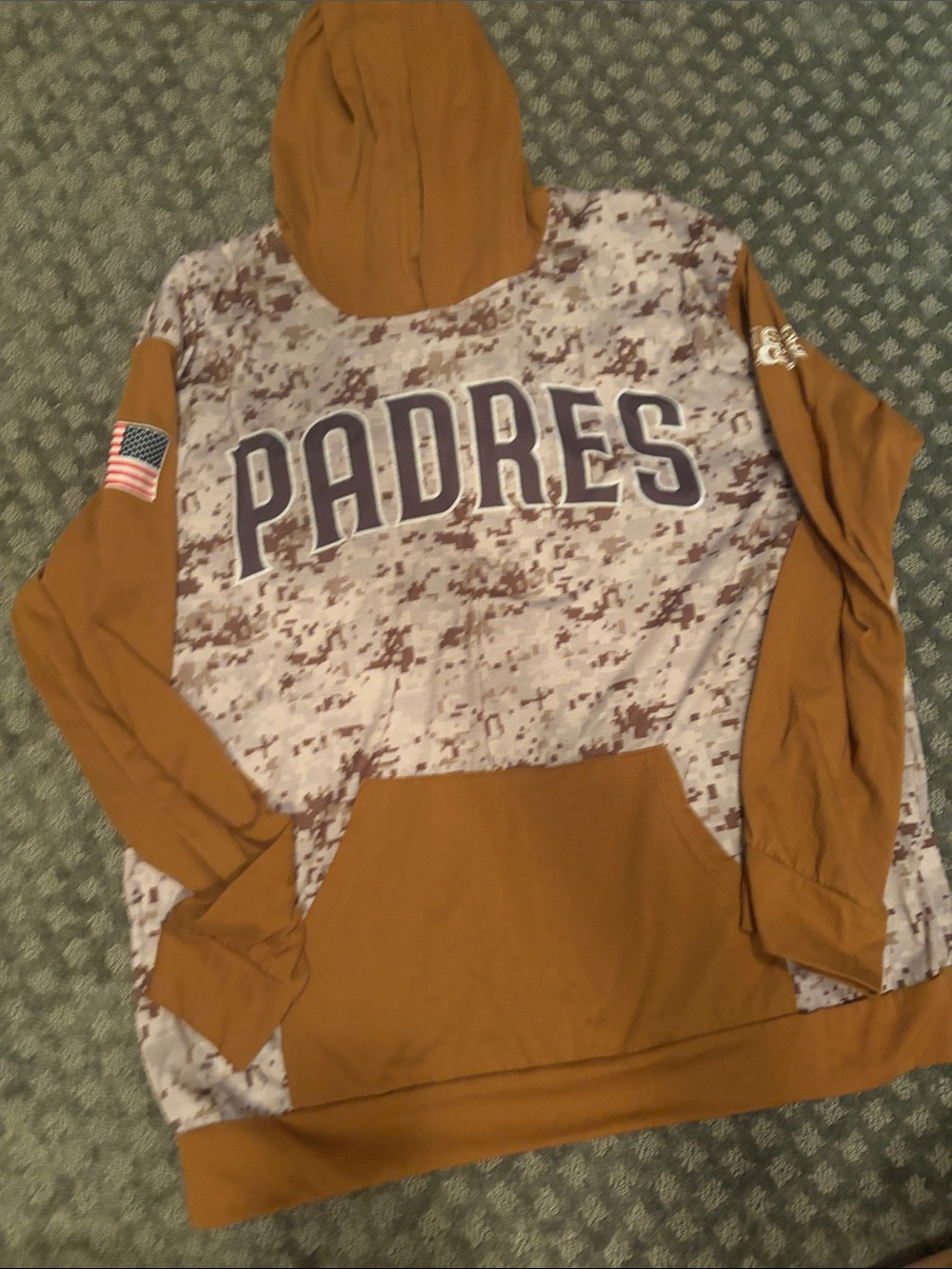 Padres Camo Hooded Pullover - Brown & Tan